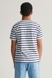 GANT White Shield Teens Striped T-Shirt - Image 2 of 5