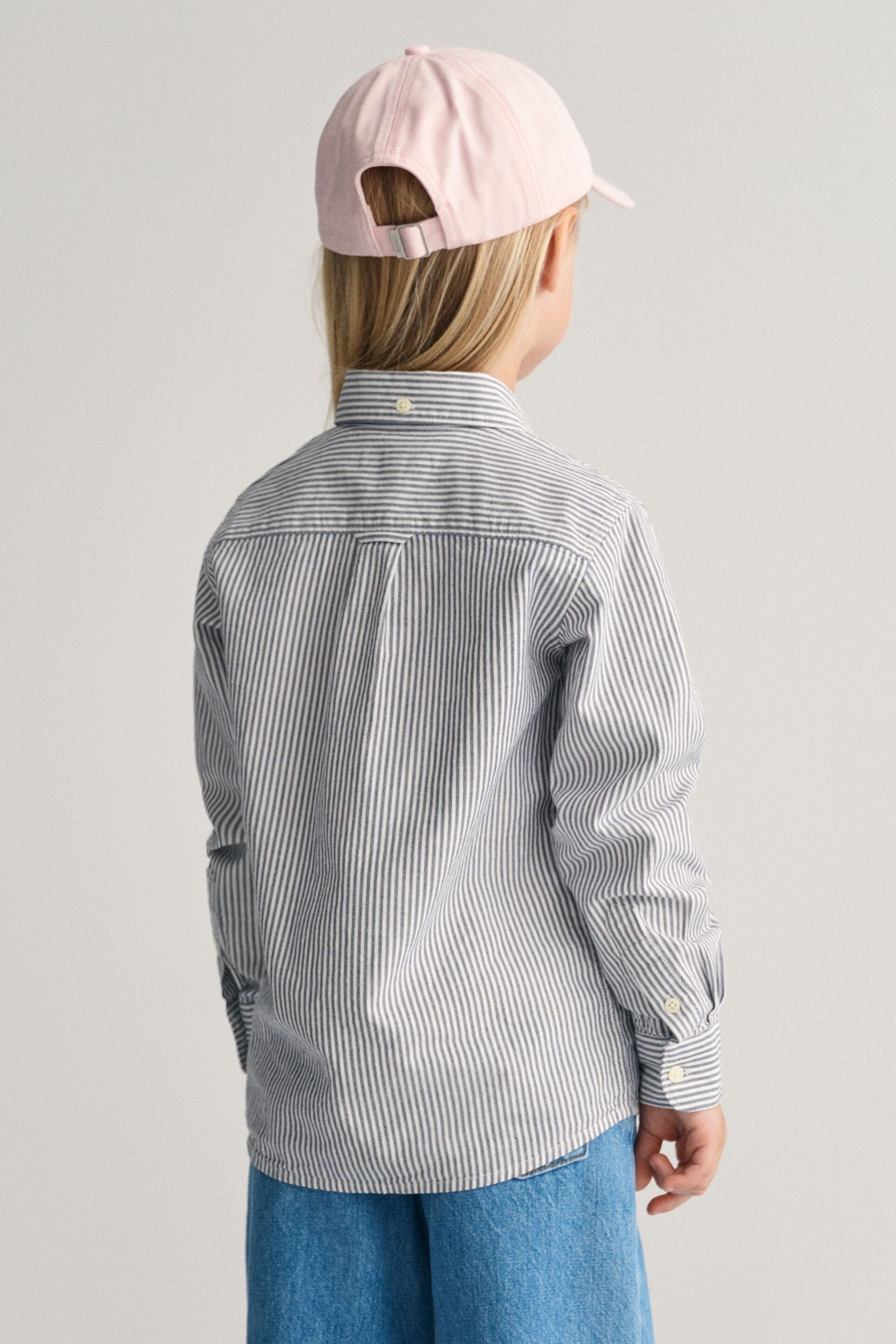 GANT Blue Kids Shield Striped Oxford Shirt - Image 2 of 8