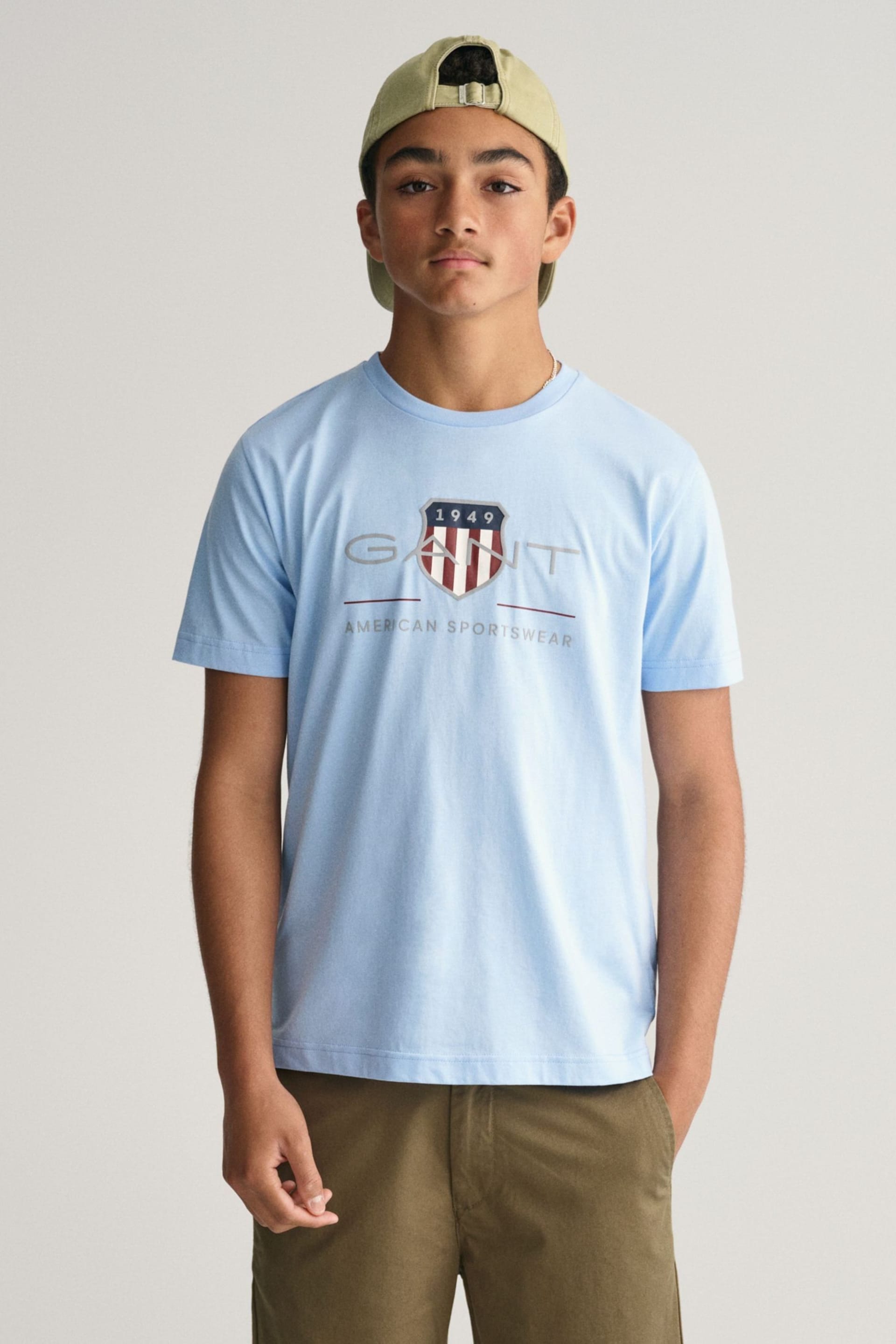 GANT Blue Archive Shield Teens T-Shirt - Image 1 of 5