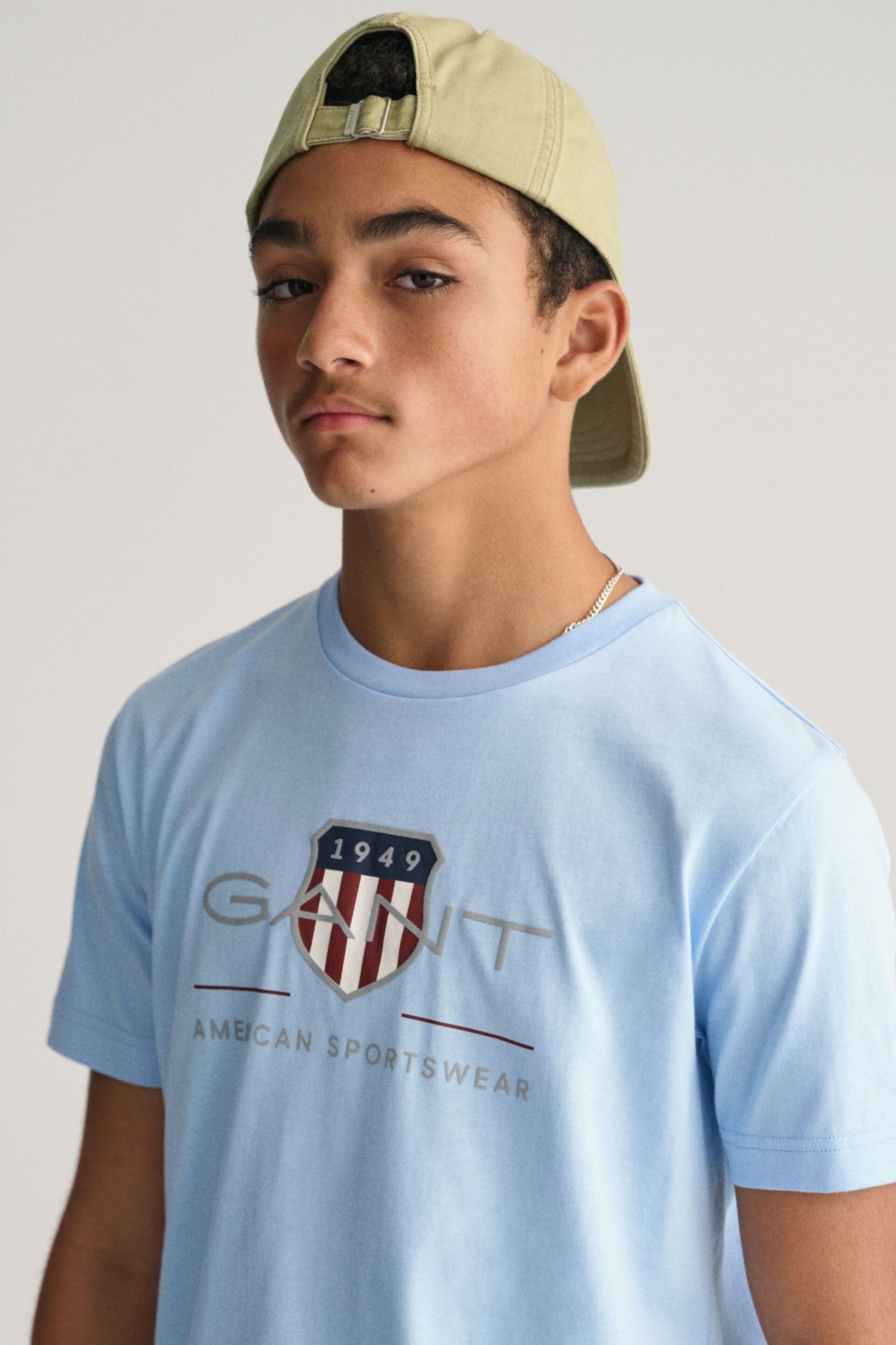 GANT Blue Archive Shield Teens T-Shirt - Image 4 of 5