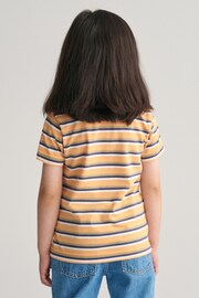 GANT Orange Kids Shield Striped T-Shirt - Image 2 of 6