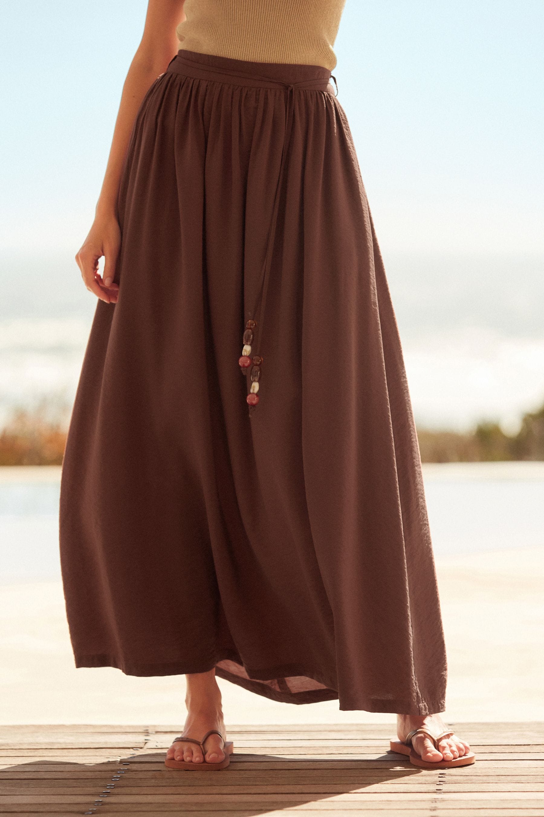 Long brown skirt store