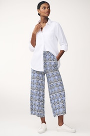 Navy Floral Jersey Culottes - Image 2 of 6