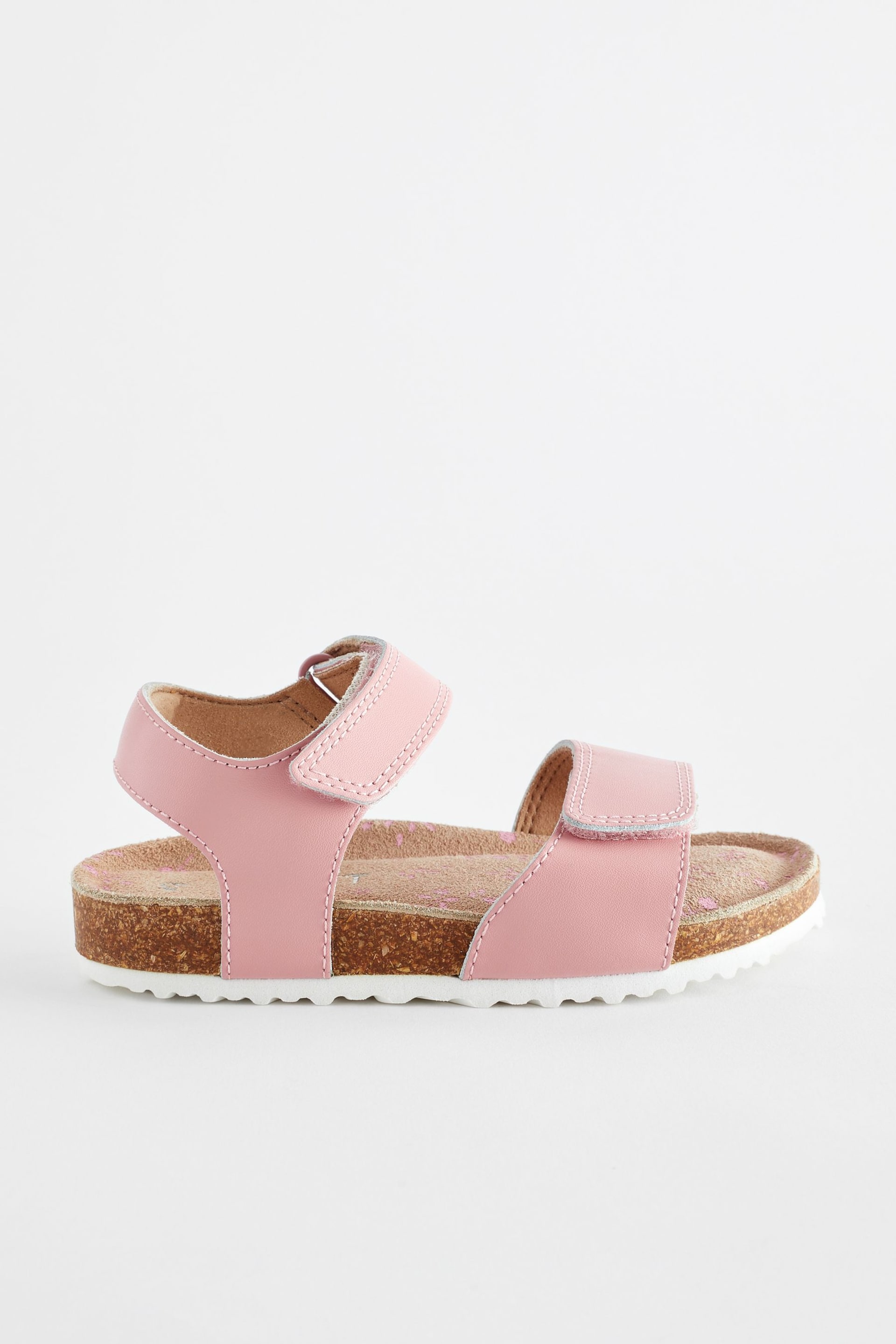 Pink Standard Fit (F) Leather Corkbed Sandals - Image 2 of 6