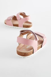 Pink Standard Fit (F) Leather Corkbed Sandals - Image 3 of 6