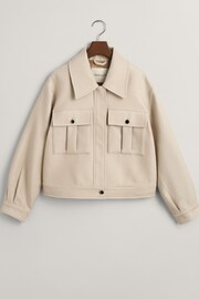 GANT Cream Textured Jacket - Image 7 of 7