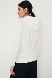 GANT White Archive Shield Print Hoodie - Image 2 of 6