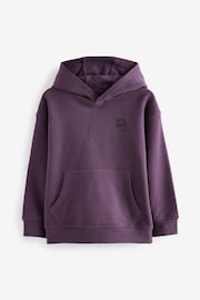 Purple Plain Jersey Hoodie (3-16yrs) - Image 1 of 4