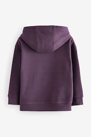 Purple Plain Jersey Hoodie (3-16yrs) - Image 2 of 4