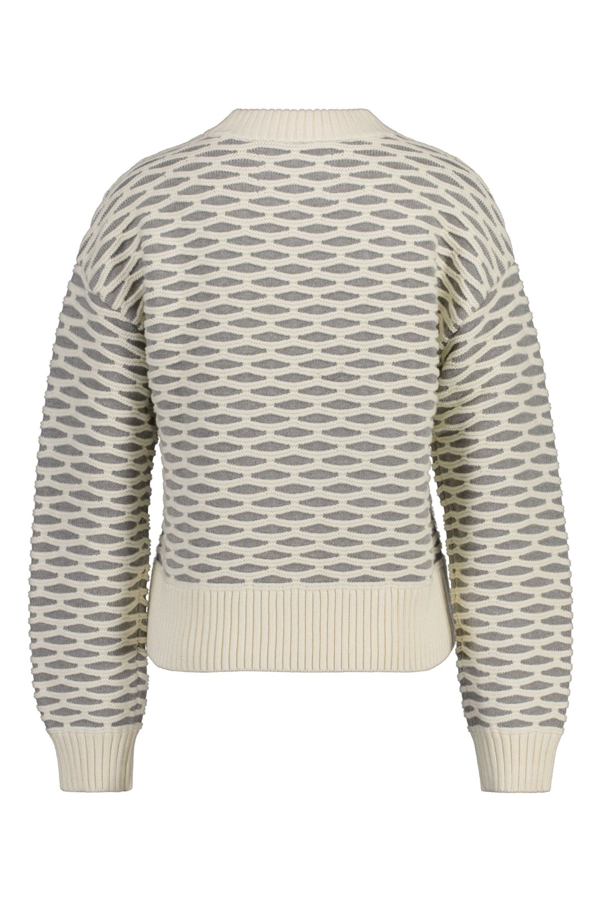 GANT Grey Intarsia Crew Neck Jumper - Image 5 of 5