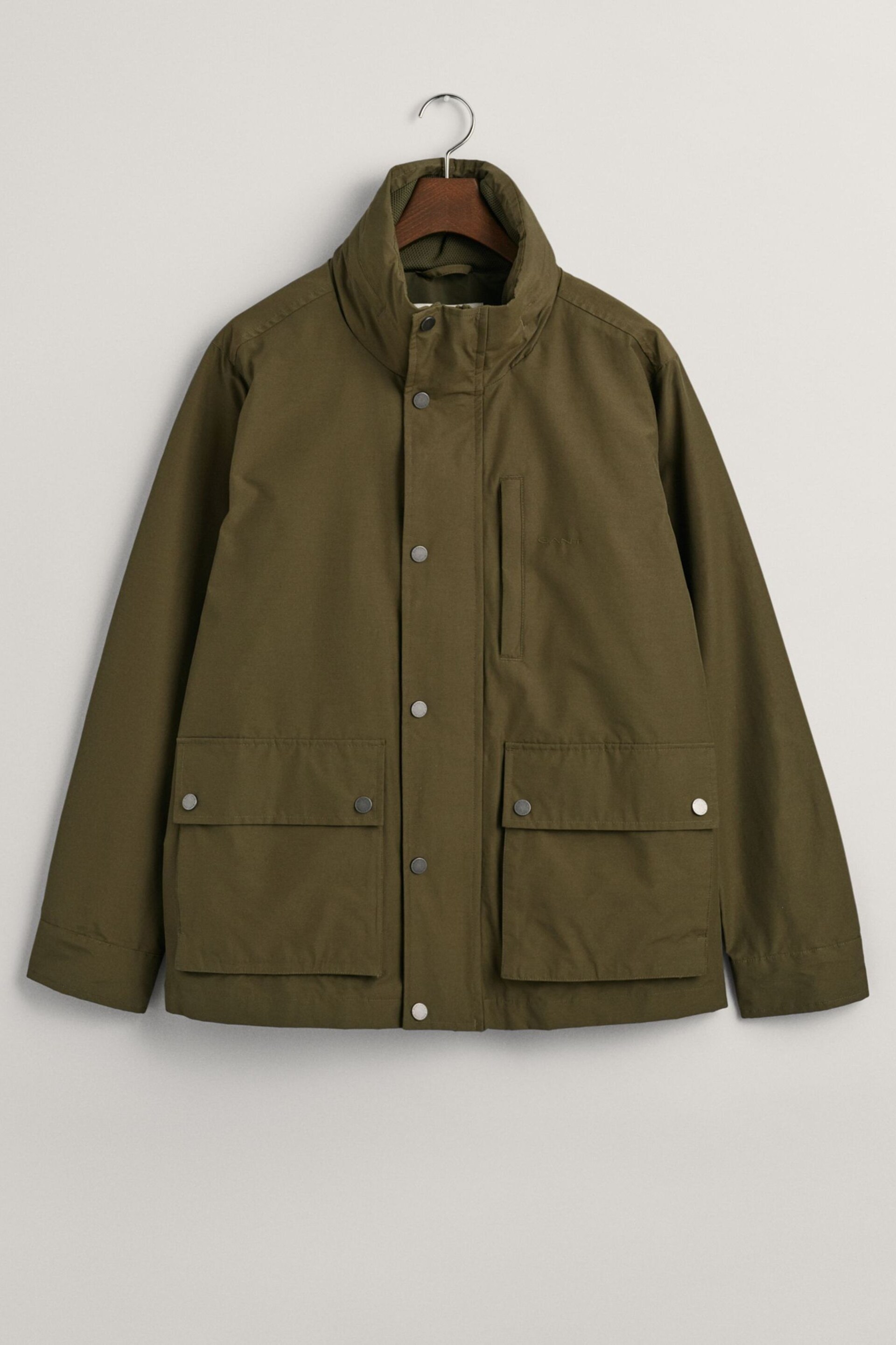 GANT Green Lightweight Water Repellent Mist Jacket - Image 6 of 12