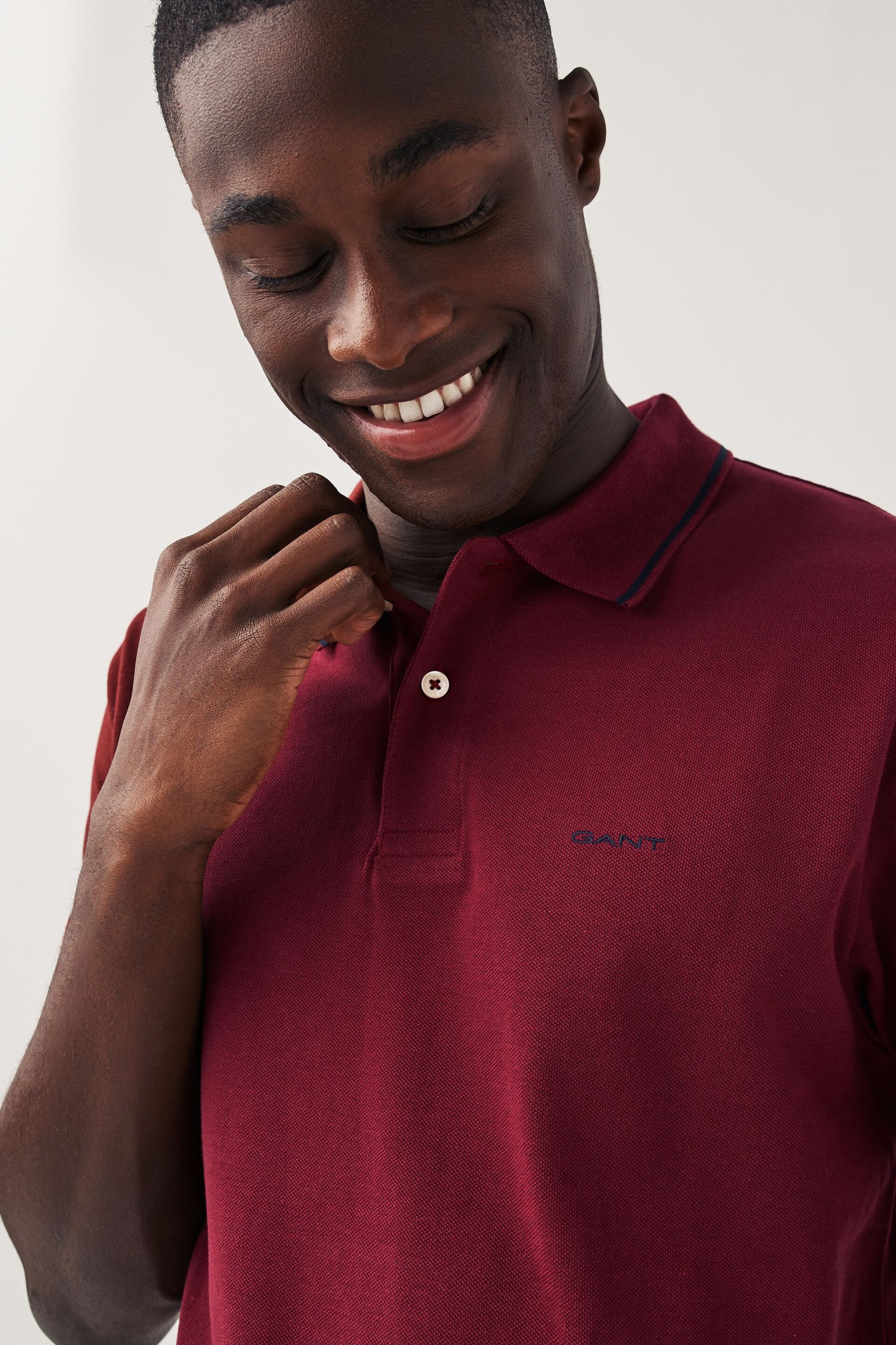 GANT Tipped Piqué Polo Shirt - Image 3 of 3