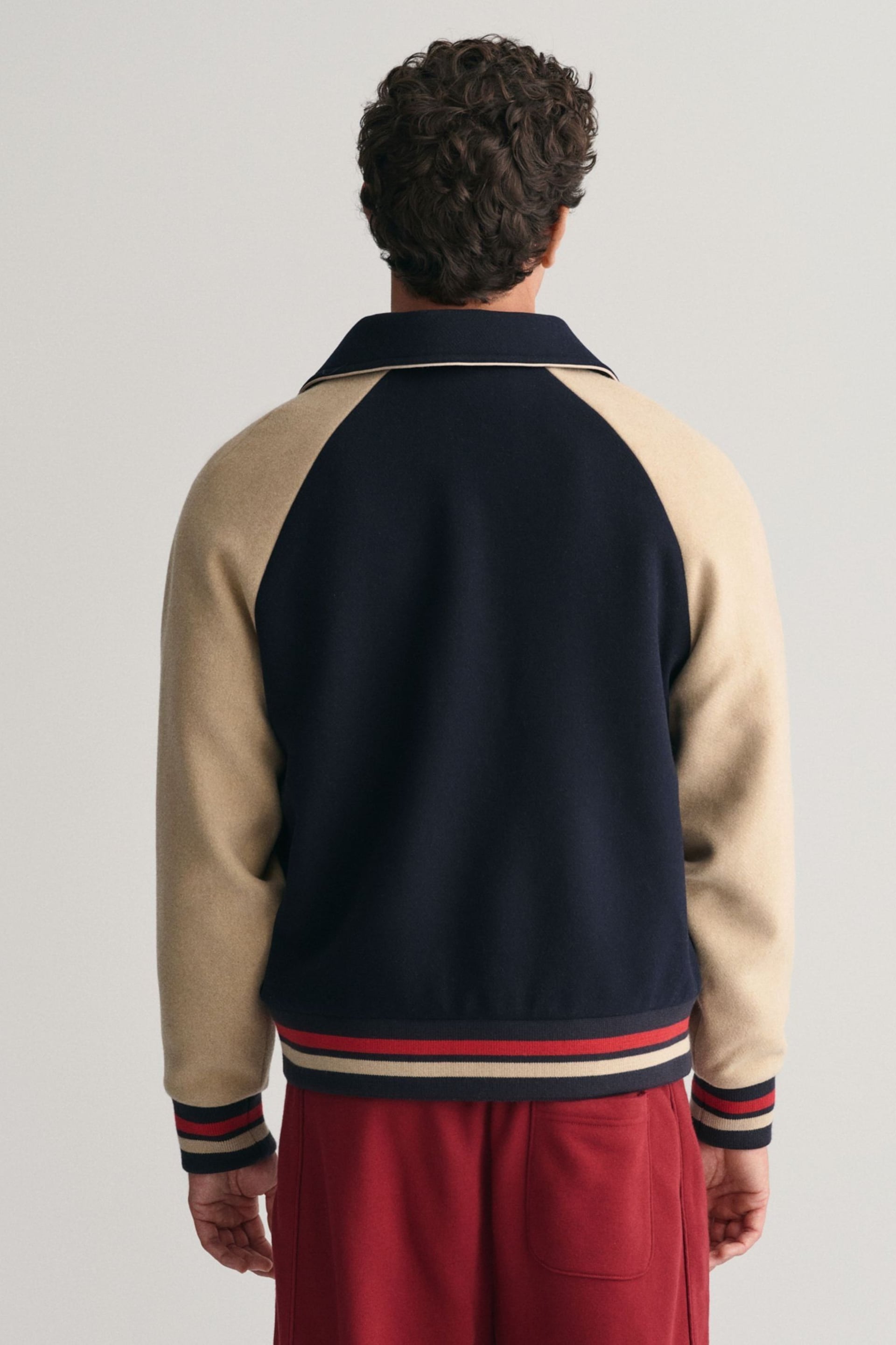 GANT Blue Wool Varsity Jacket - Image 2 of 8