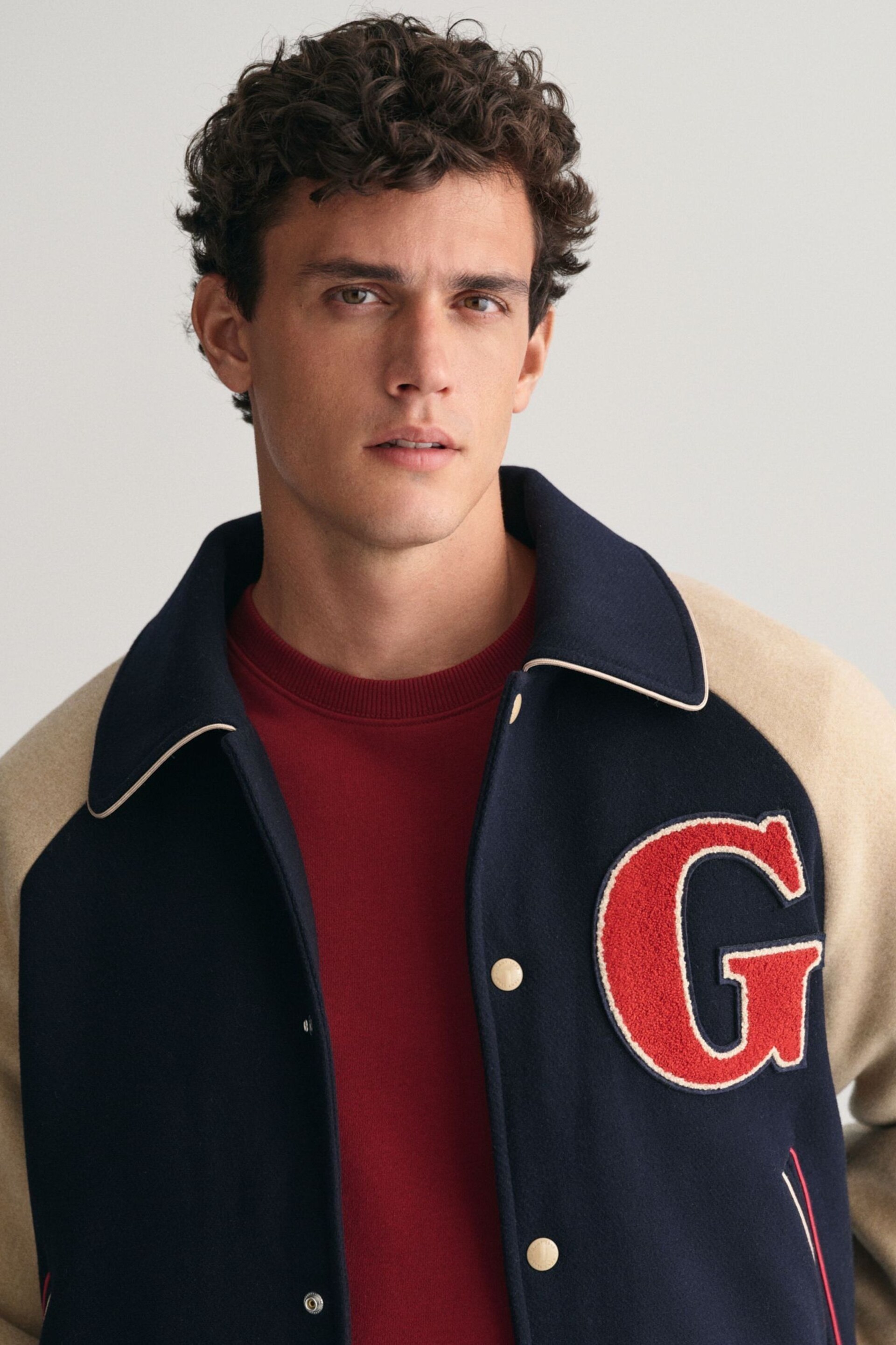 GANT Blue Wool Varsity Jacket - Image 4 of 8