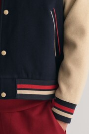 GANT Blue Wool Varsity Jacket - Image 6 of 8