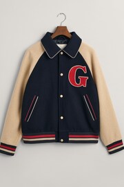 GANT Blue Wool Varsity Jacket - Image 8 of 8