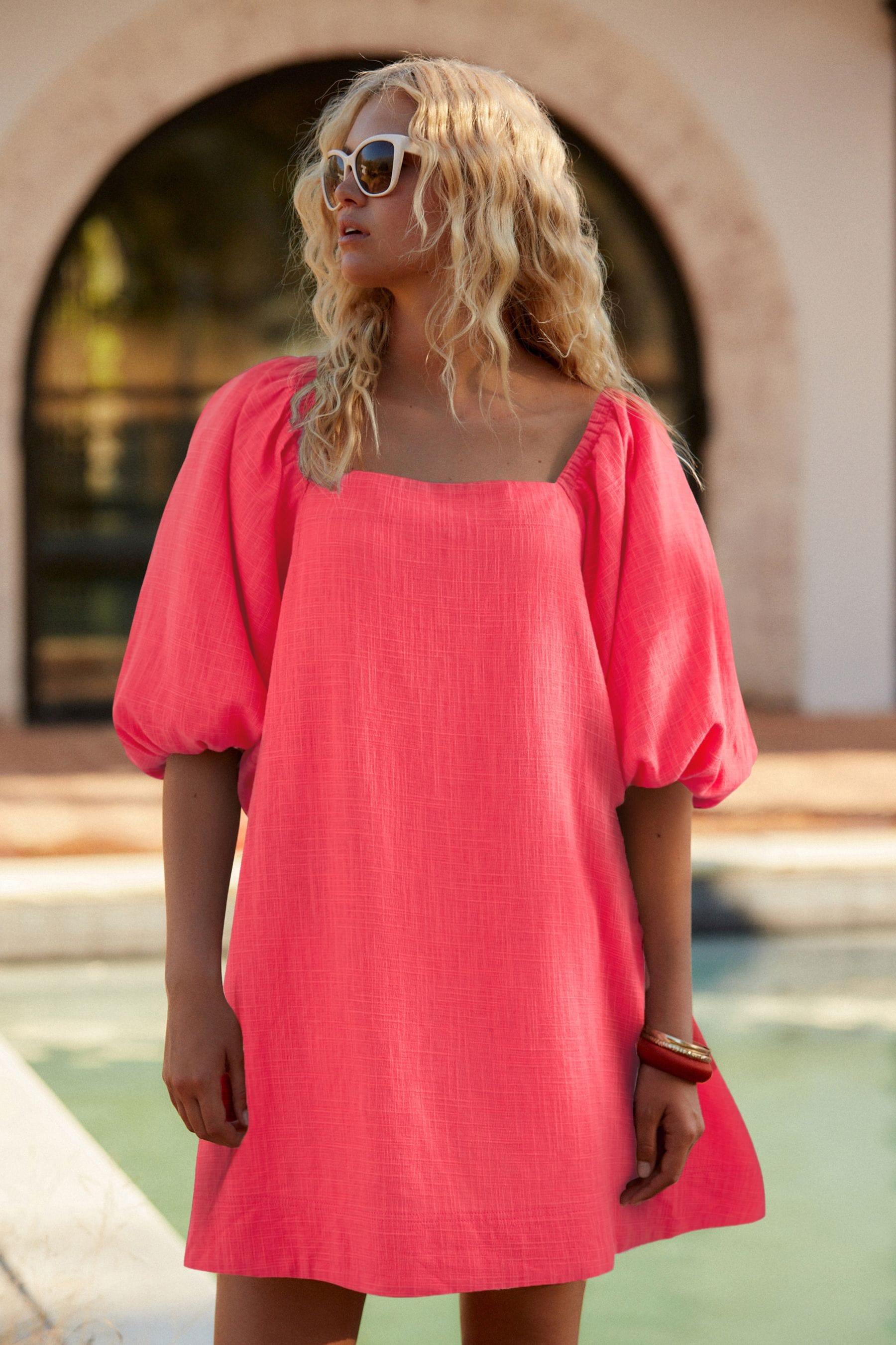 Next coral dress best sale