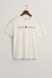 GANT White Printed Graphic T-Shirt - Image 4 of 4