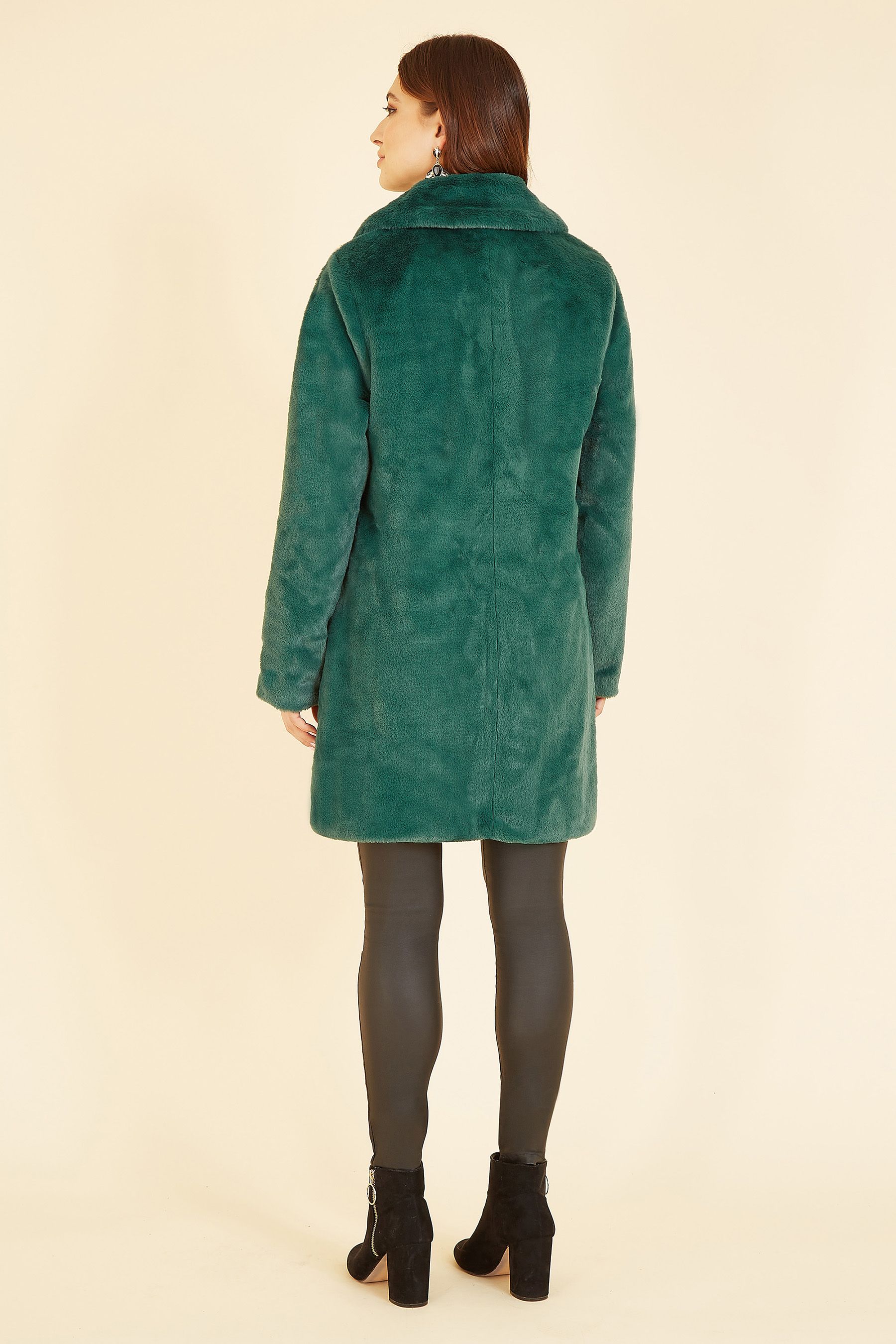 Forest green fur coat outlet
