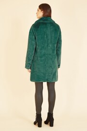 Yumi Green Velvet Faux Fur Coat - Image 4 of 5