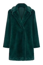 Yumi Green Velvet Faux Fur Coat - Image 5 of 5