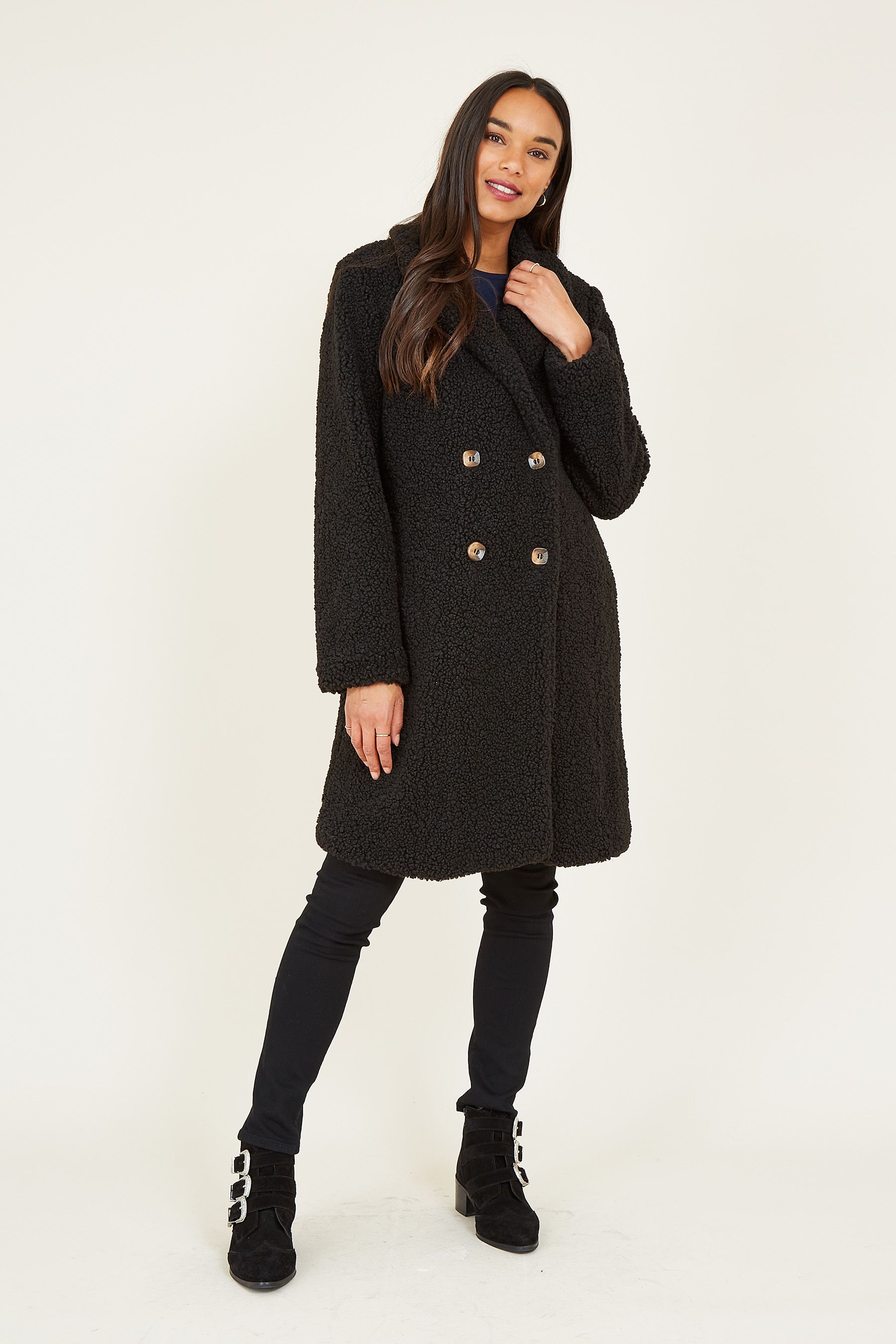 Black teddy bear coat uk outlet