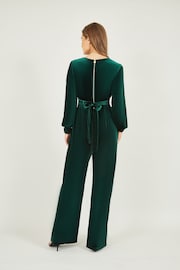 Yumi Green Velvet Long sleeve Jumpsuit - Image 2 of 4