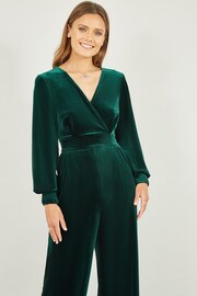 Yumi Green Velvet Long sleeve Jumpsuit - Image 3 of 4