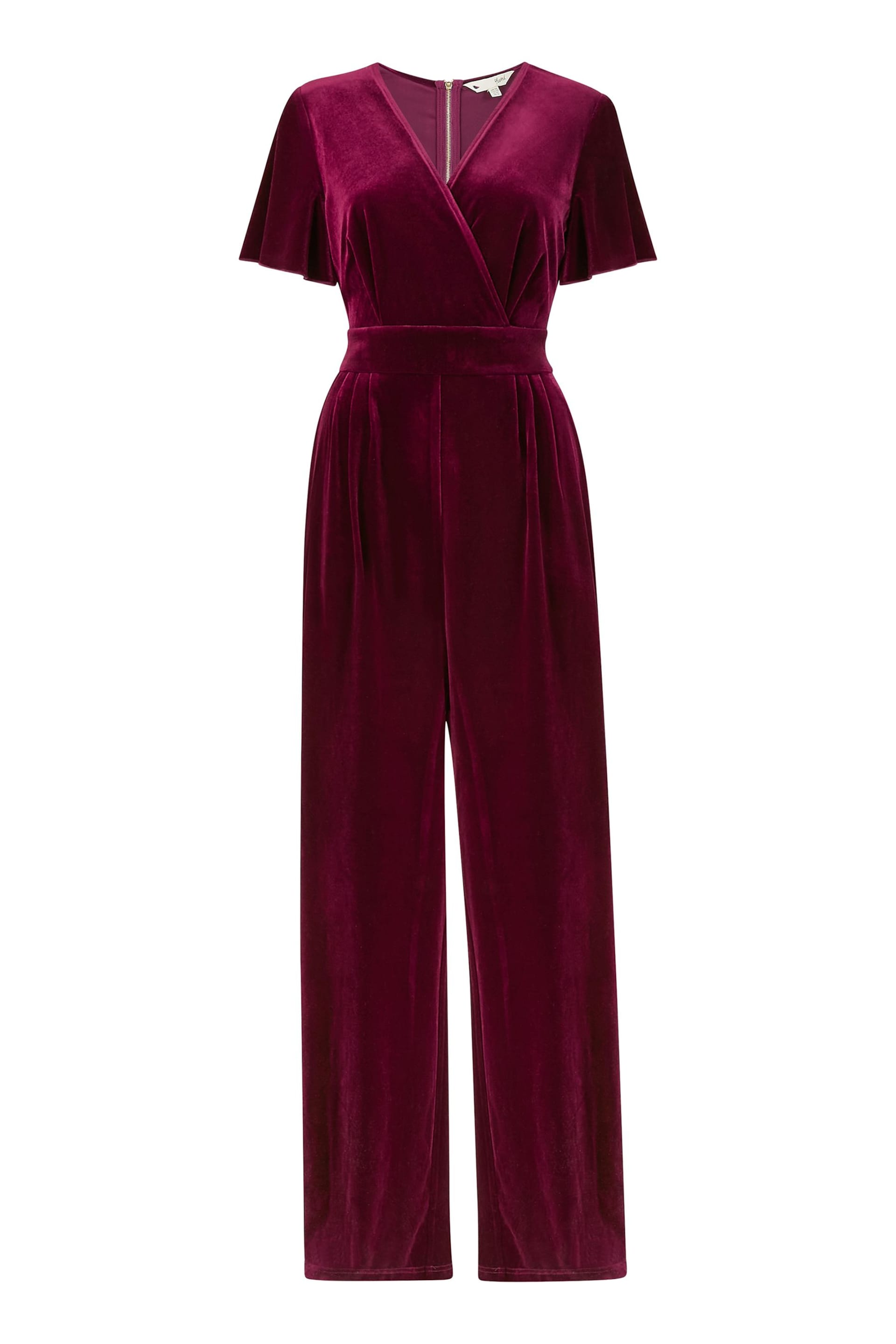Yumi Purple Jumpsuit With Angel Sleeves - Image 4 of 4