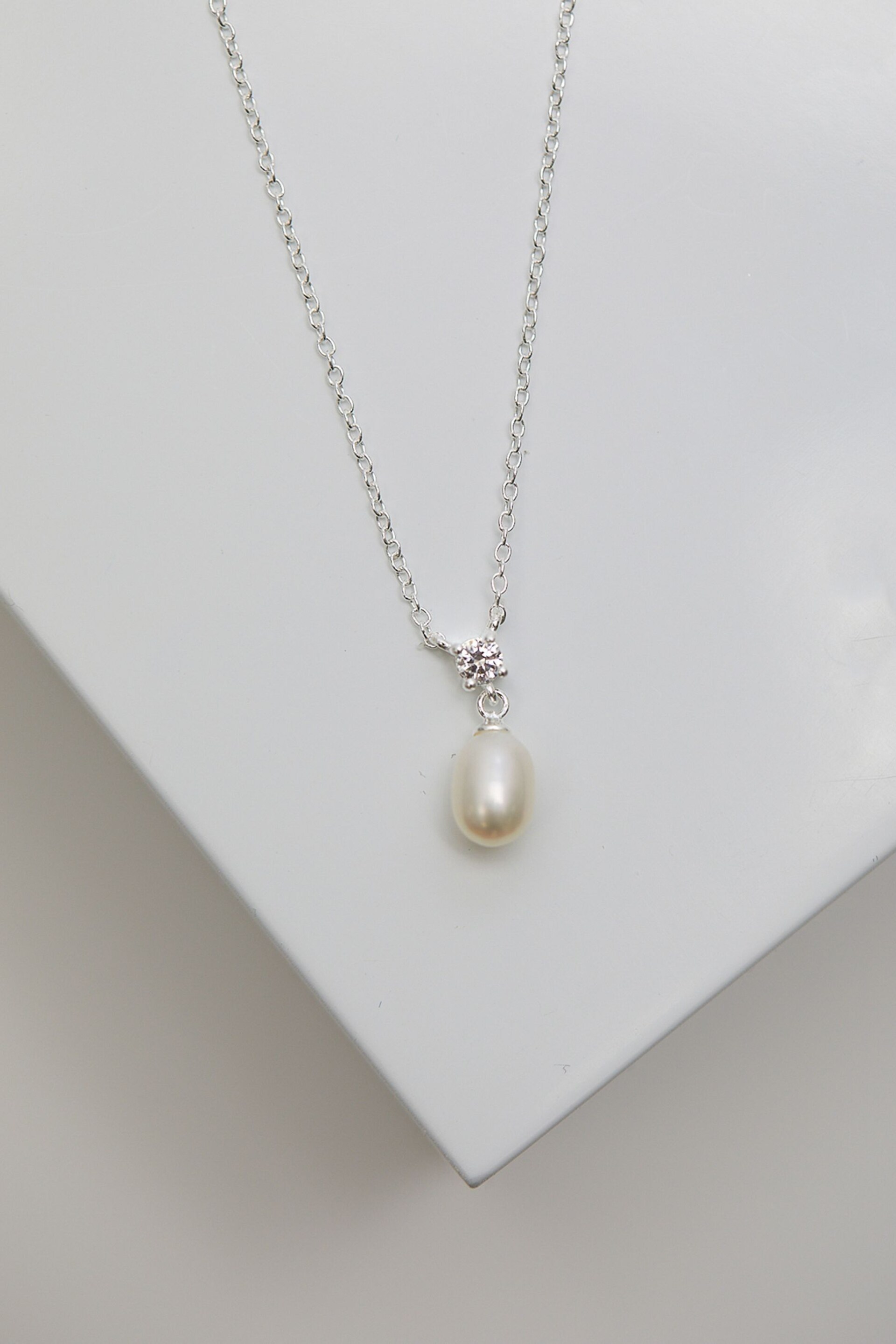 Simply Silver Silver Freshwater Pearl And Cubic Zirconia Set - Image 3 of 4