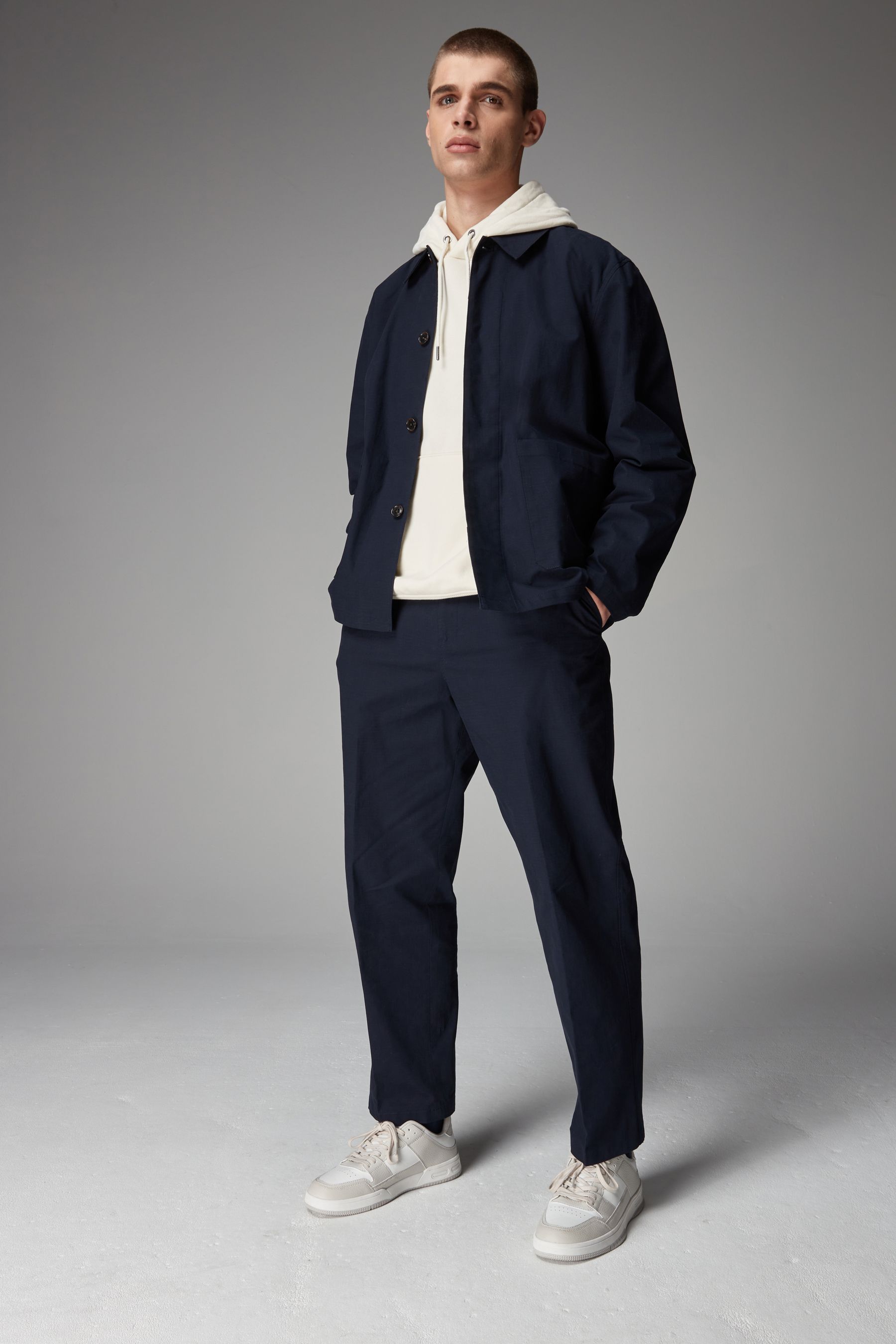 Next navy blue trousers cheap