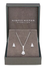 Simply Silver Silver Cubic Zirconia Pear Stone Set - Image 1 of 1