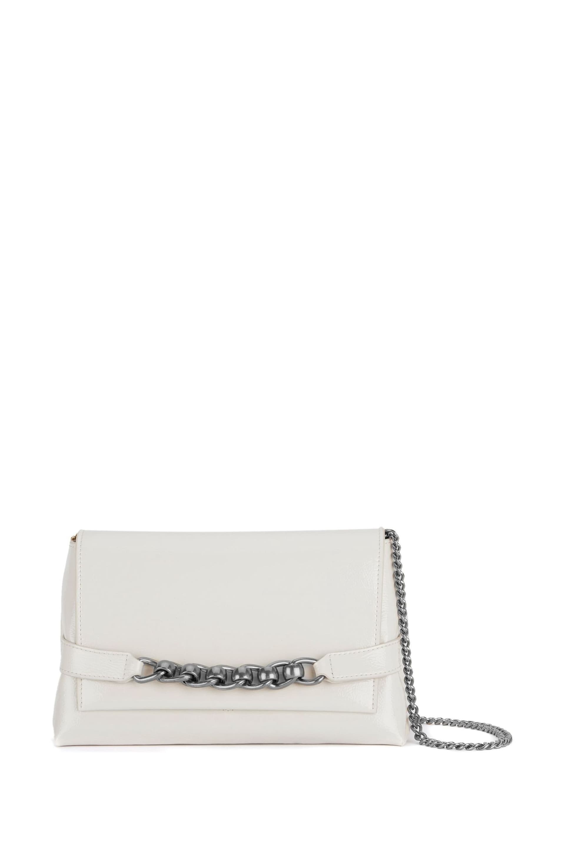 Mint Velvet Cream Chain Detail Clutch Bag - Image 2 of 3