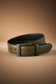 Green Signature Leather Belt - Image 3 of 5