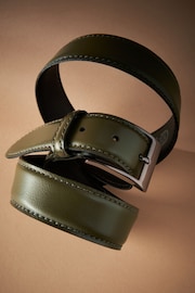 Green Signature Leather Belt - Image 4 of 5
