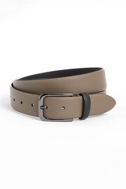 Neutral Stone Smooth Leather Belt - Image 3 of 3