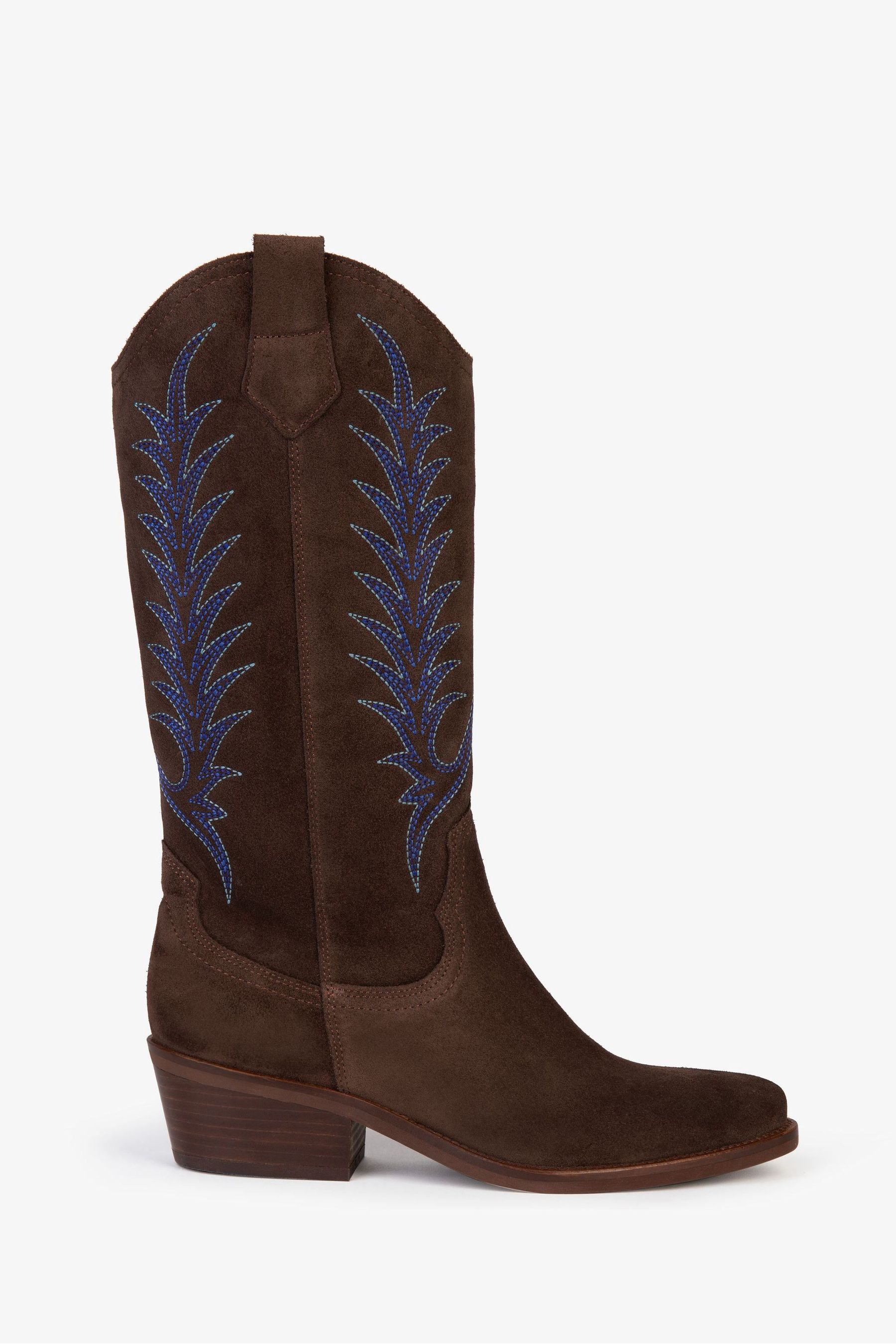 Buy Penelope Chilvers Goldie Embroidered Cowboy Brown Boots from Next USA