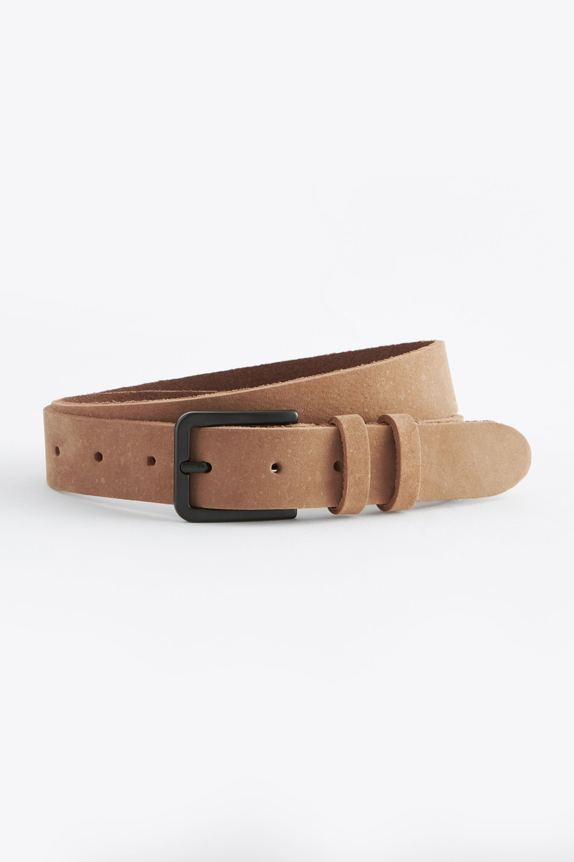 Oily Brown Casual Leather Belt - Image 2 of 3