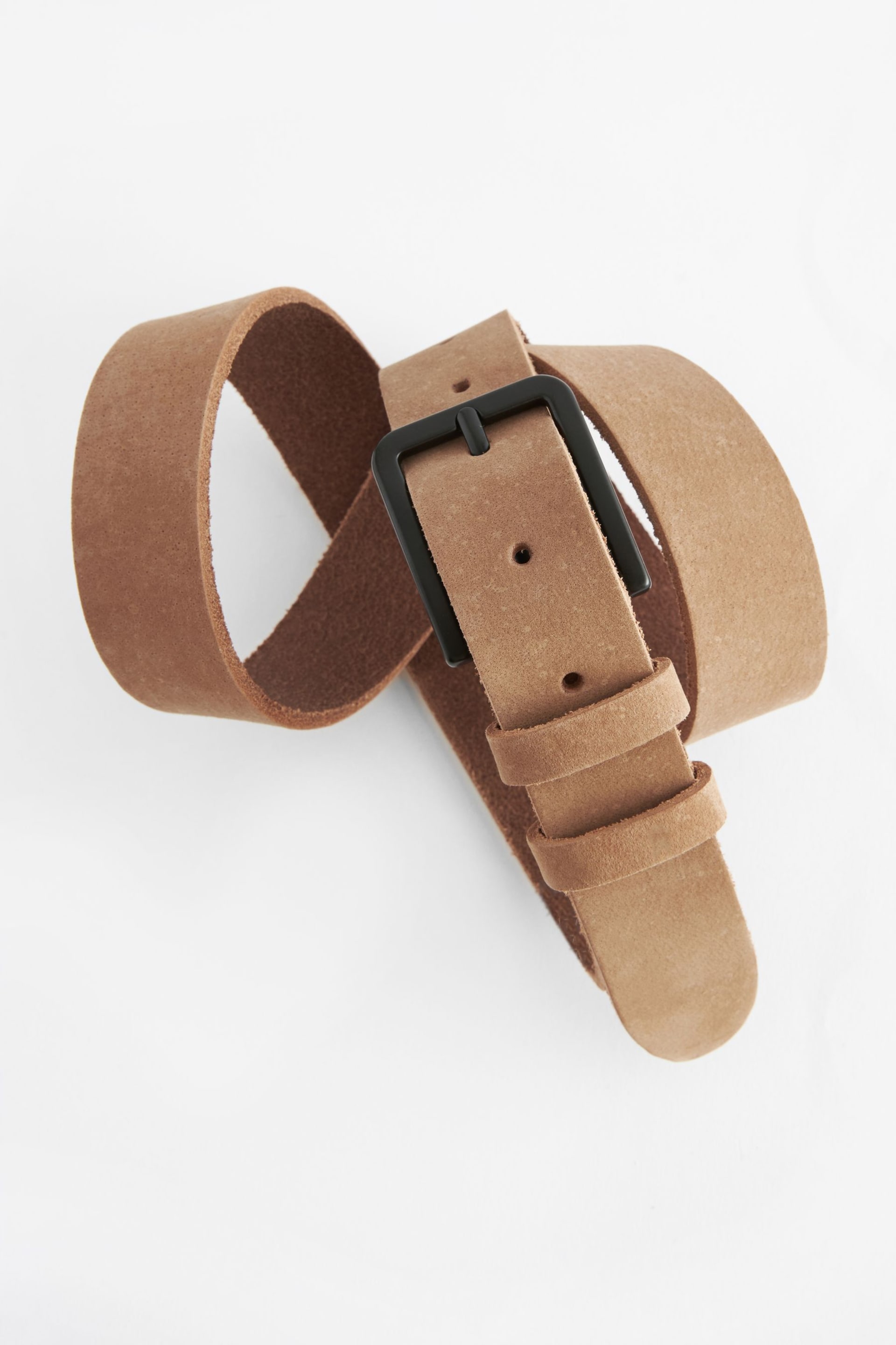 Oily Brown Casual Leather Belt - Image 3 of 3