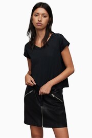 AllSaints Black Anna T-Shirt - Image 1 of 6