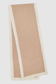 Reiss Camel Harper Wool Ribbed Scarf - Image 1 of 5