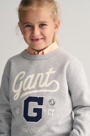 GANT Grey Kids Graphic Crew Neck Sweatshirt - Image 4 of 7