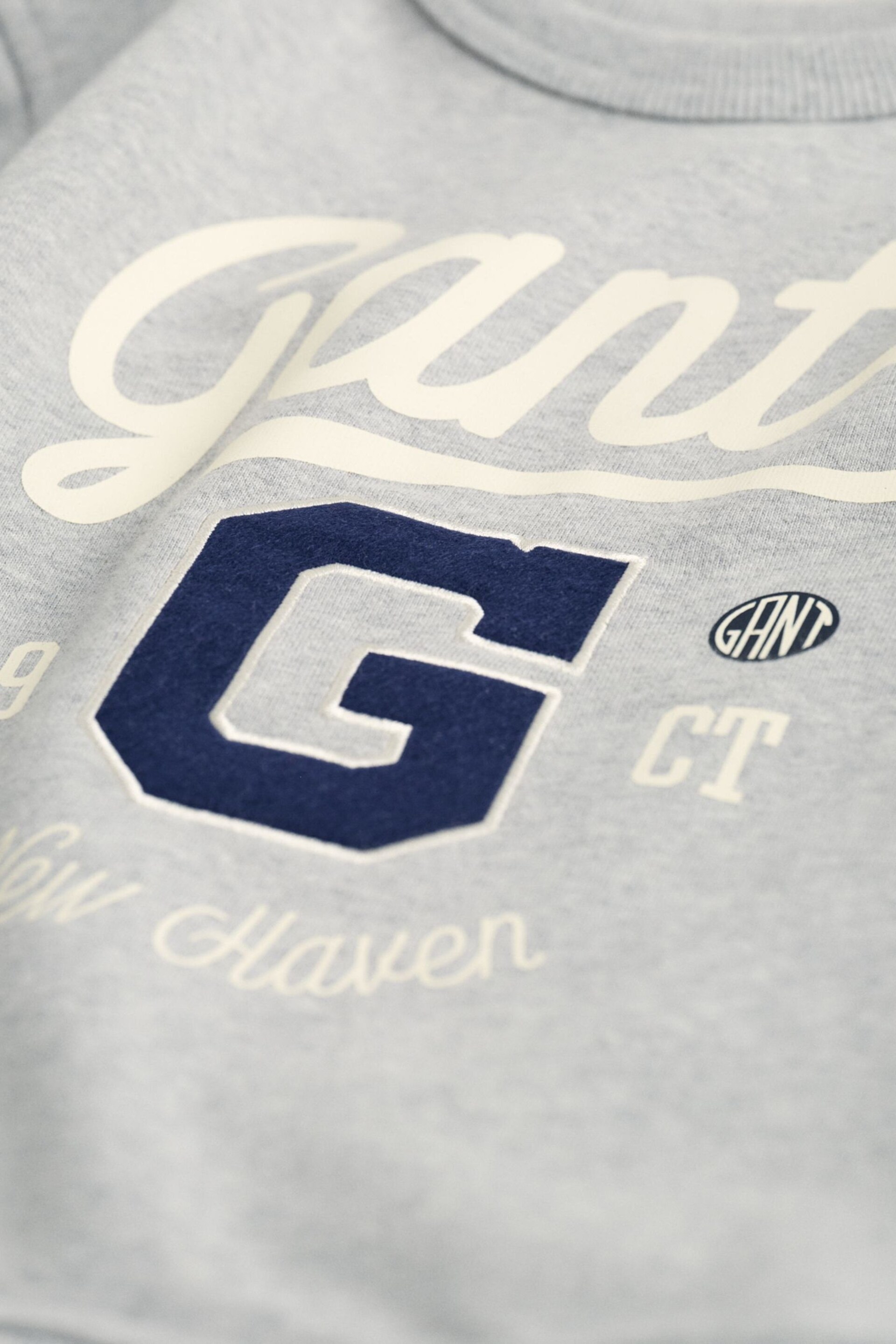 GANT Kids Grey Graphic Crew Neck Sweatshirt - Image 7 of 7