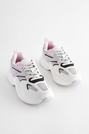 Pink/Grey Forever Comfort® Chunky Sole Lace Up Trainers - Image 1 of 5