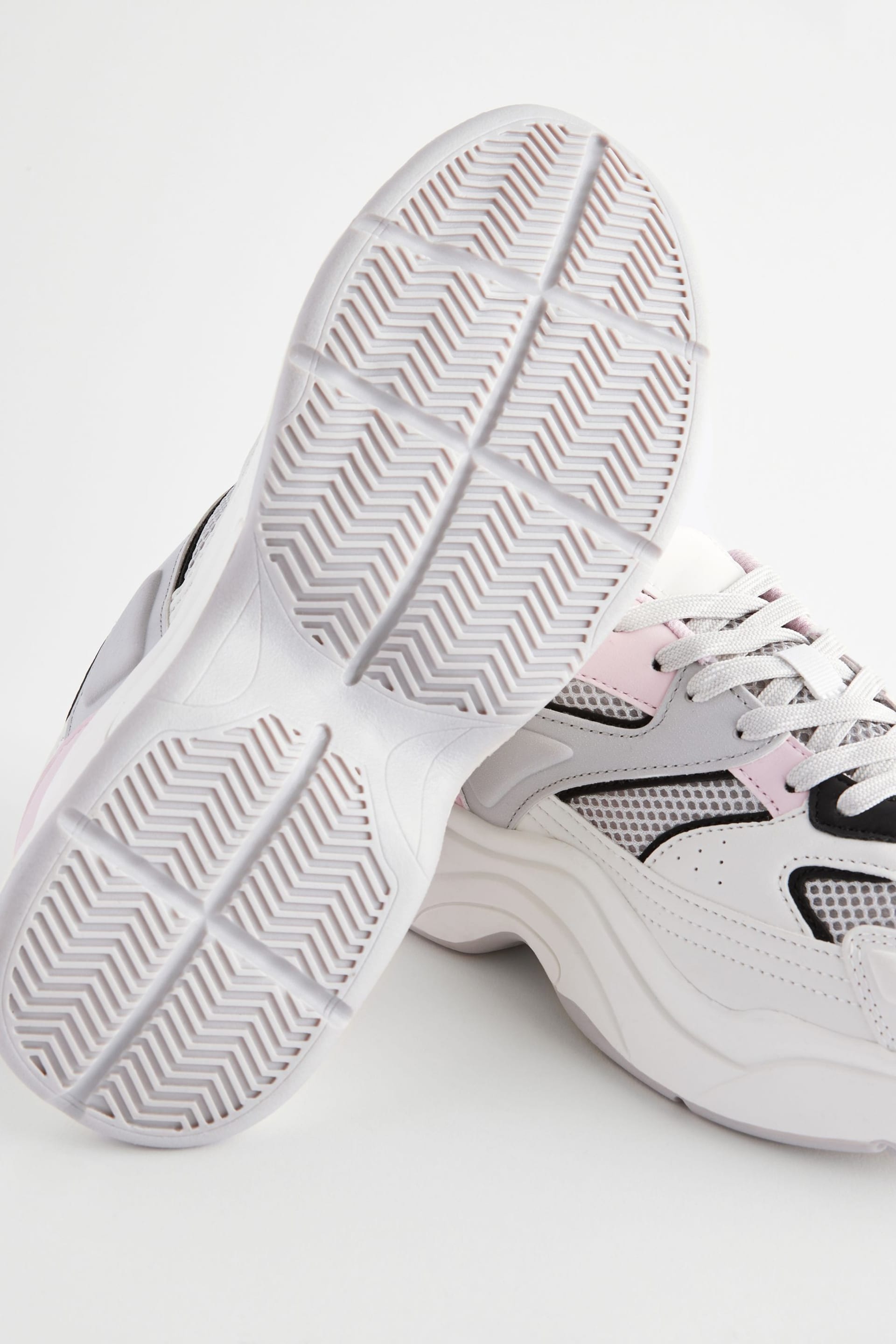 Pink/Grey Forever Comfort® Chunky Sole Lace Up Trainers - Image 5 of 5