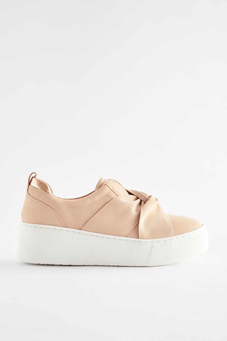 Nude Signature Forever Comfort® Leather Chunky Wedge Platform Trainers - Image 2 of 6