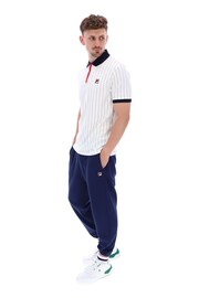 Fila White Bb1 Classic Vintage Striped Polo Shirt - Image 6 of 6