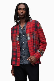 AllSaints Red Carreaux Shirt - Image 4 of 7