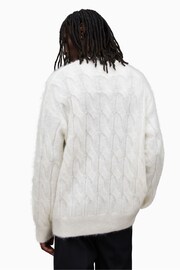 AllSaints White Kosmic Crew Jumper - Image 2 of 10