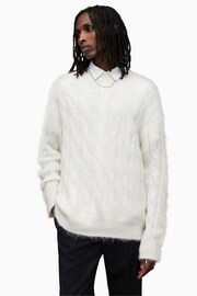 AllSaints White Kosmic Crew Jumper - Image 3 of 10